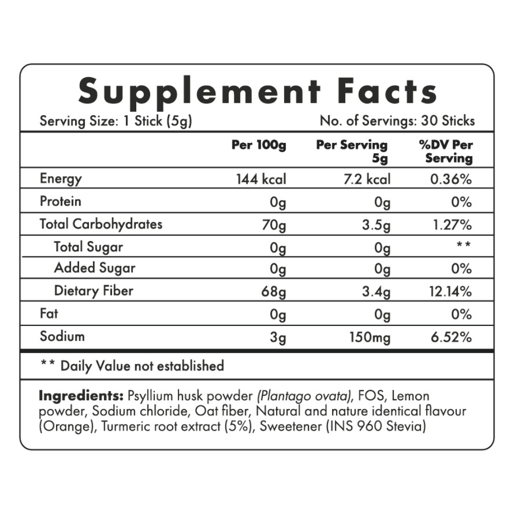 NutritionL Psyllium Husk Powder Sachet 5g 30s