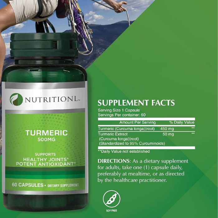 Nutritionl Turmeric 500mg Caps 60's