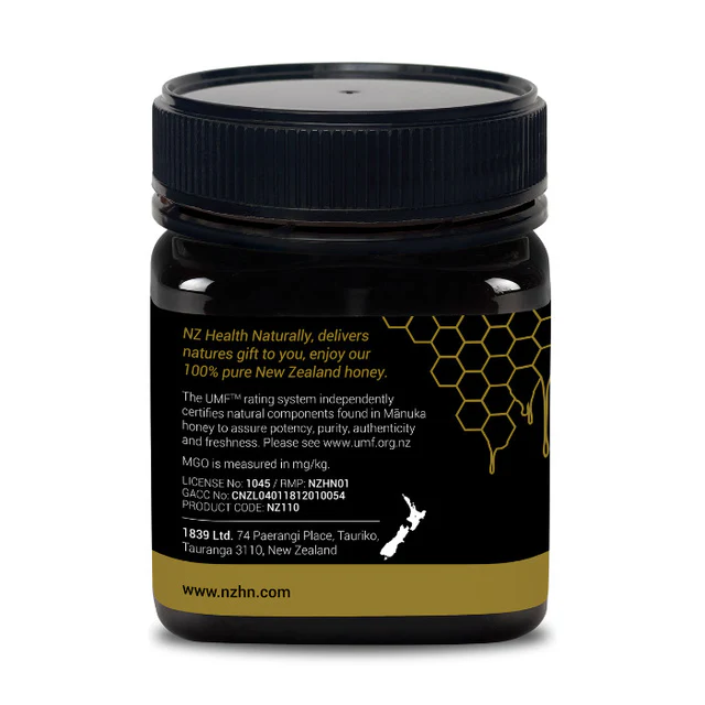 NZ Health UMF 15+ Manuka Honey Immunity, Digestion & Healing Support – 250g