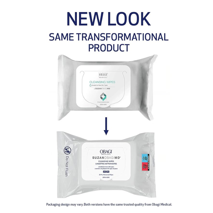 Obagi On The Go Cleansing And Makeup Removing Wipes 25s