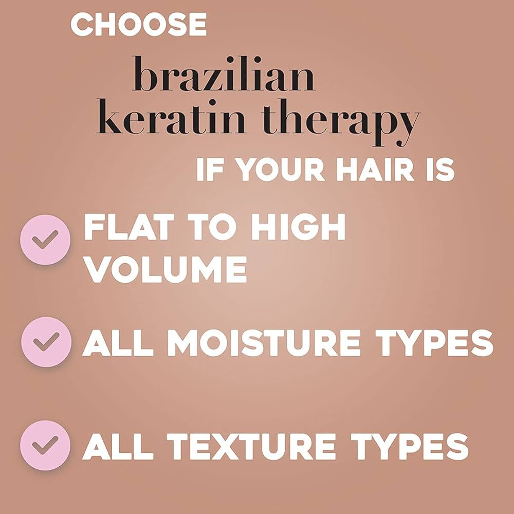 Ogx Brazilian Keratin Shampoo 385ml + Conditioner 385ml Combo