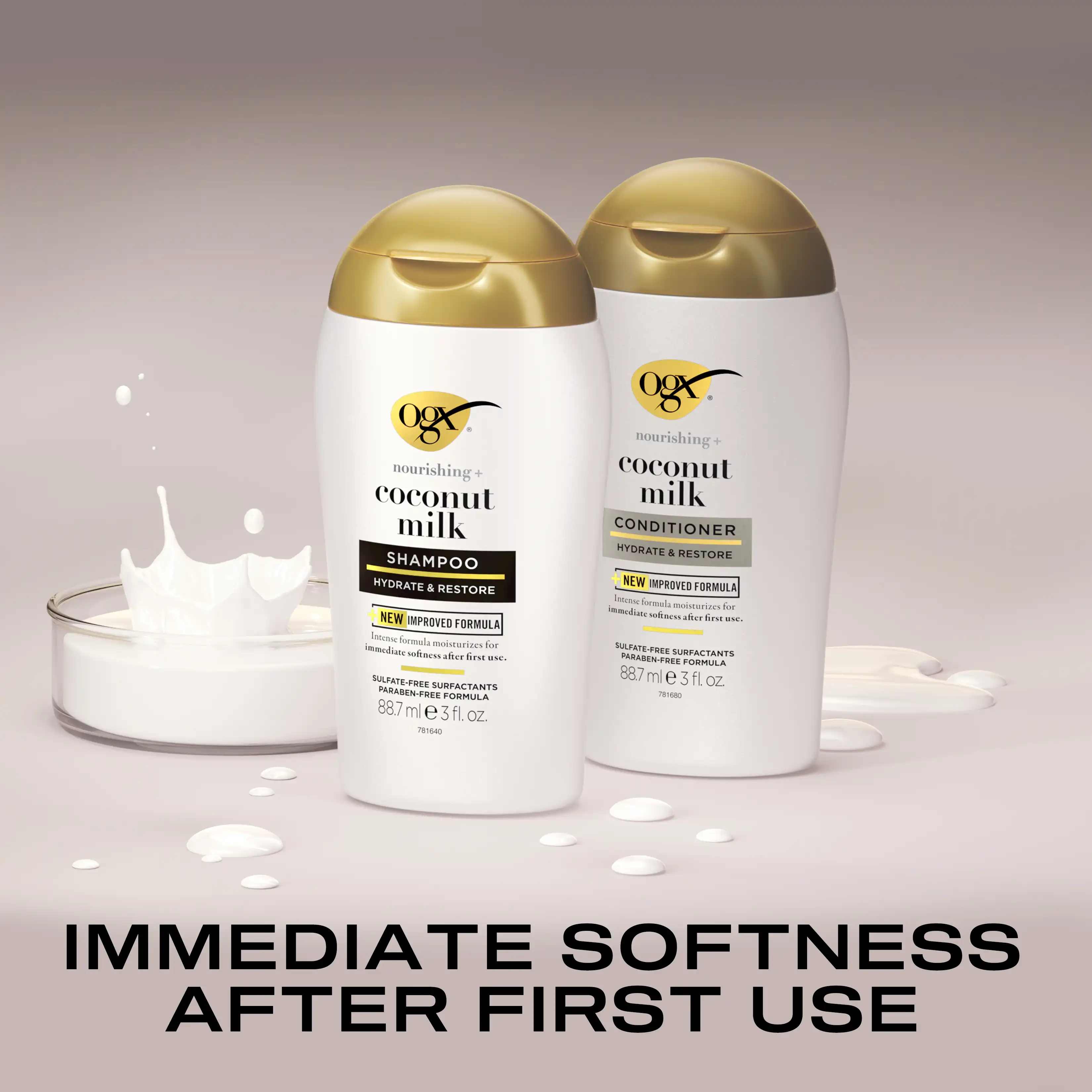 Ogx Coconut Milk Shampoo 385ml & Conditioner 385ml Combo