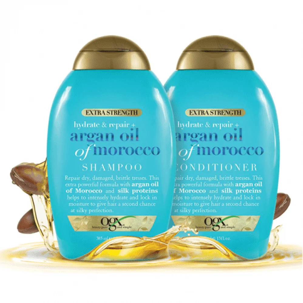 Ogx Moroccan Argan Oil Shampoo 385ml + Conditioner 385ml
