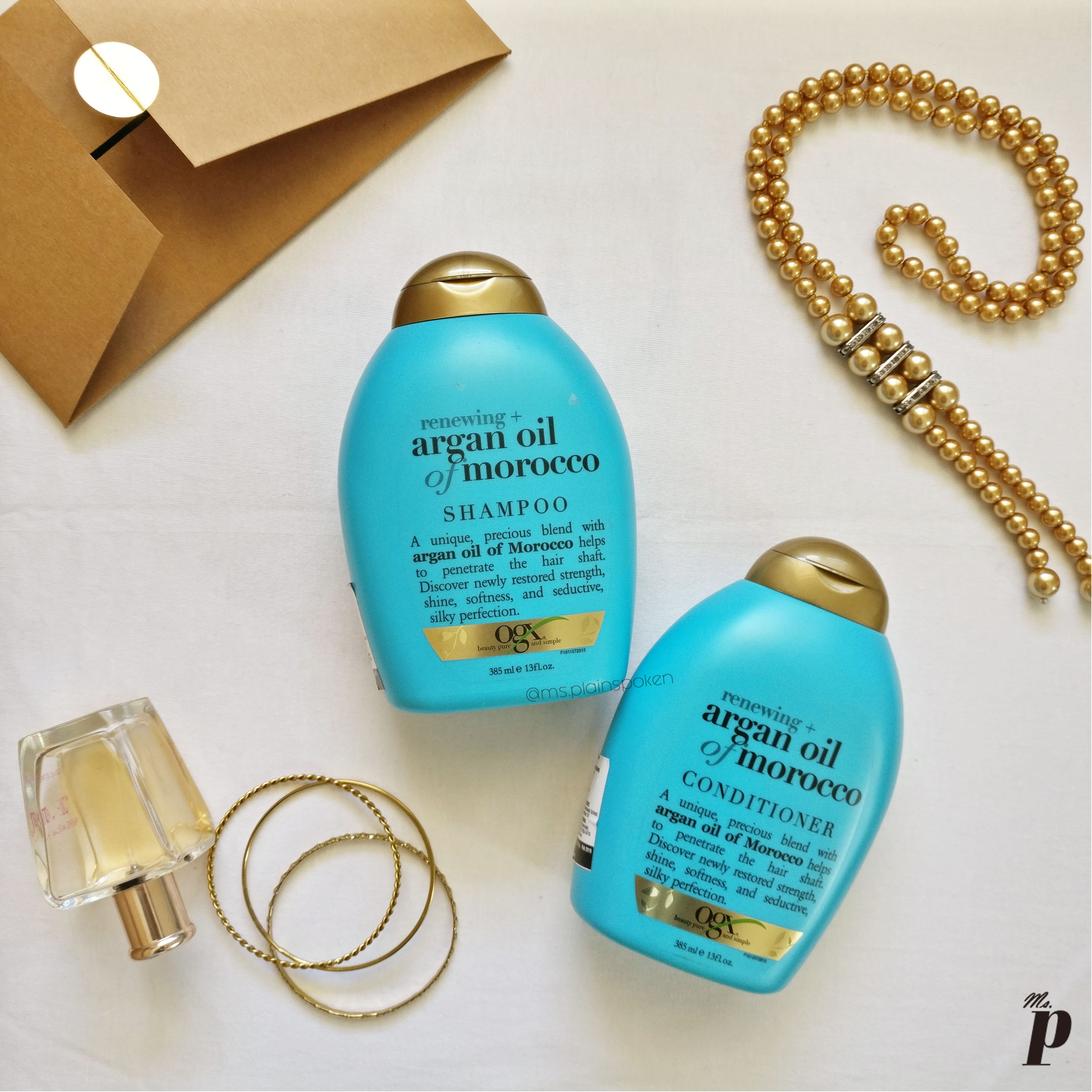 Ogx Moroccan Argan Oil Shampoo 385ml + Conditioner 385ml