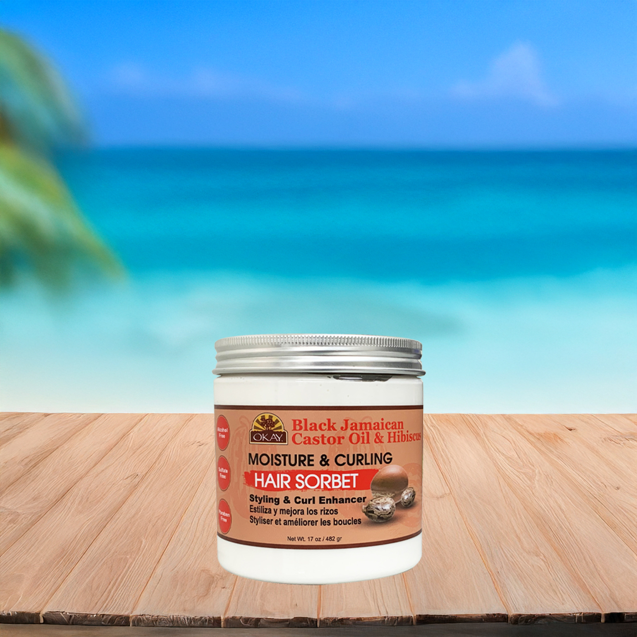 Okay Pure Black Jamaican Moisture Curling Sorbet 482g