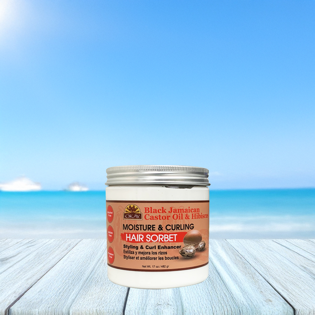 Okay Pure Black Jamaican Moisture Curling Sorbet 482g