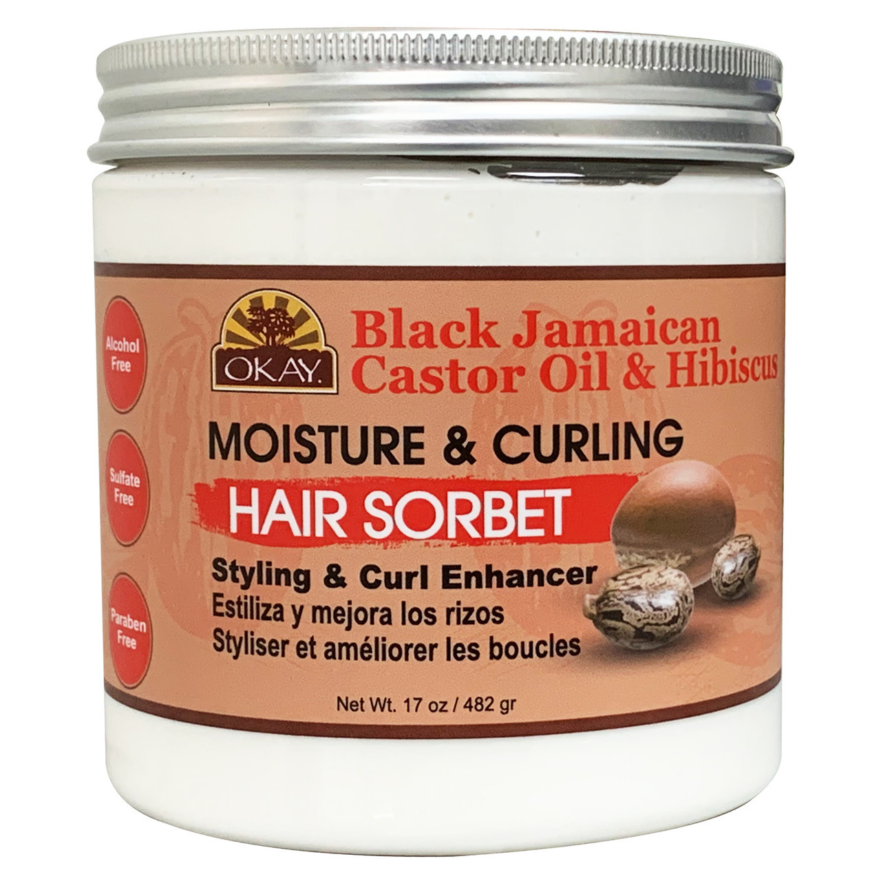 Okay Pure Black Jamaican Moisture Curling Sorbet 482g