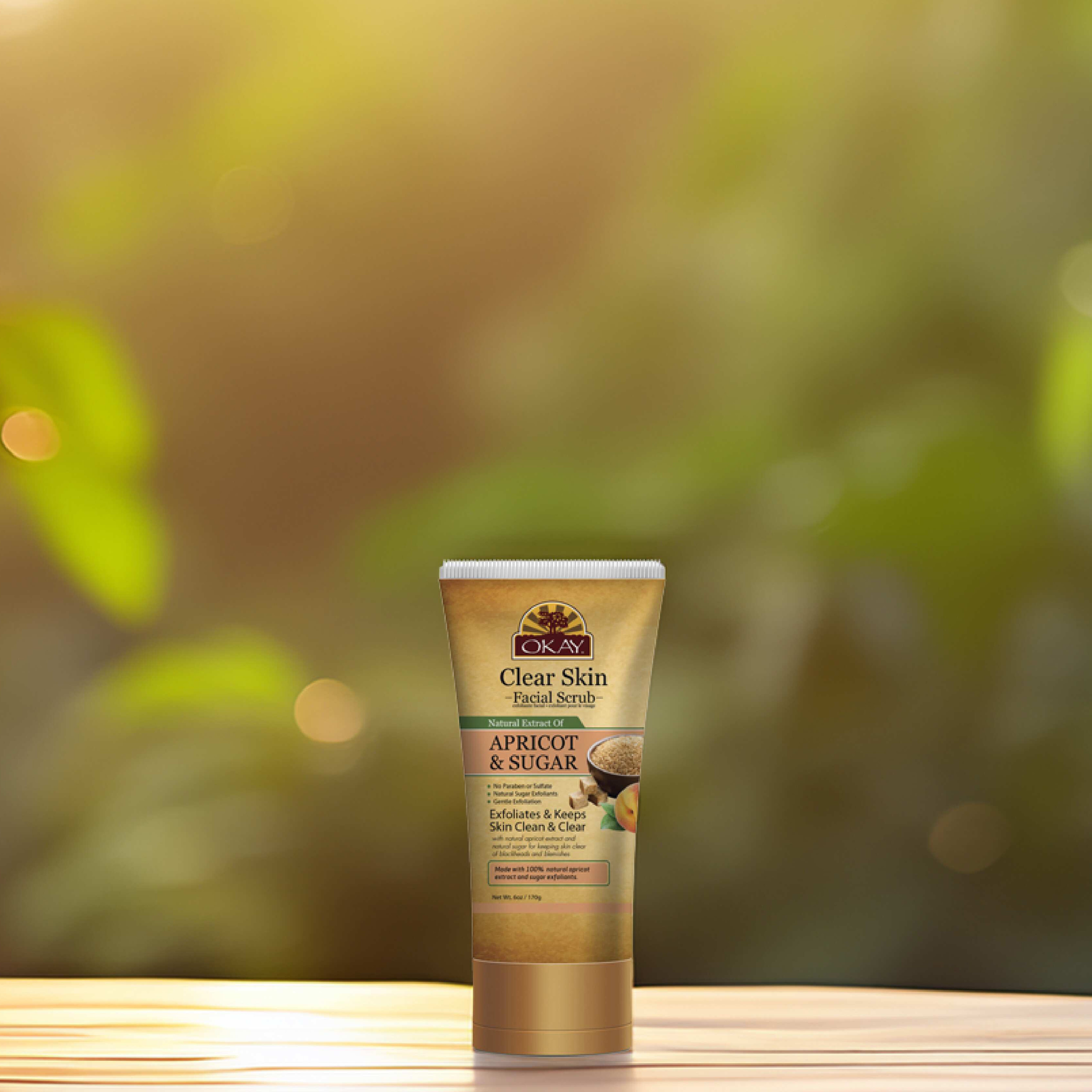 Okay Pure Cleaning Facial Scrub Apricot & Sugar 170g