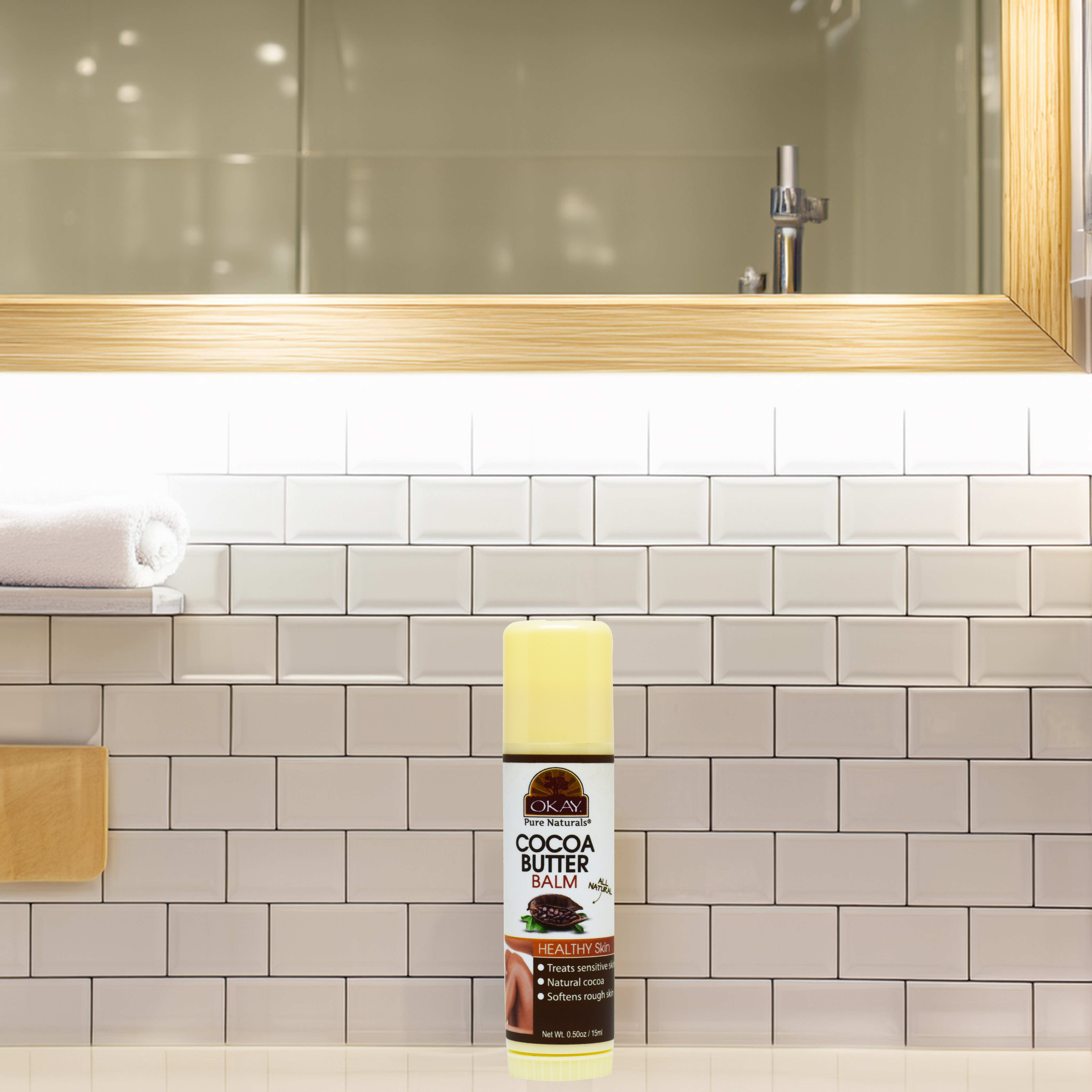 Okay Pure Cocoa Butter Balm Tube Stick 15ml