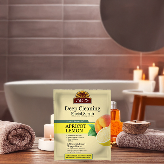 Okay Pure Deep Cleaning Facial Scrub Apricot Lemon 170g