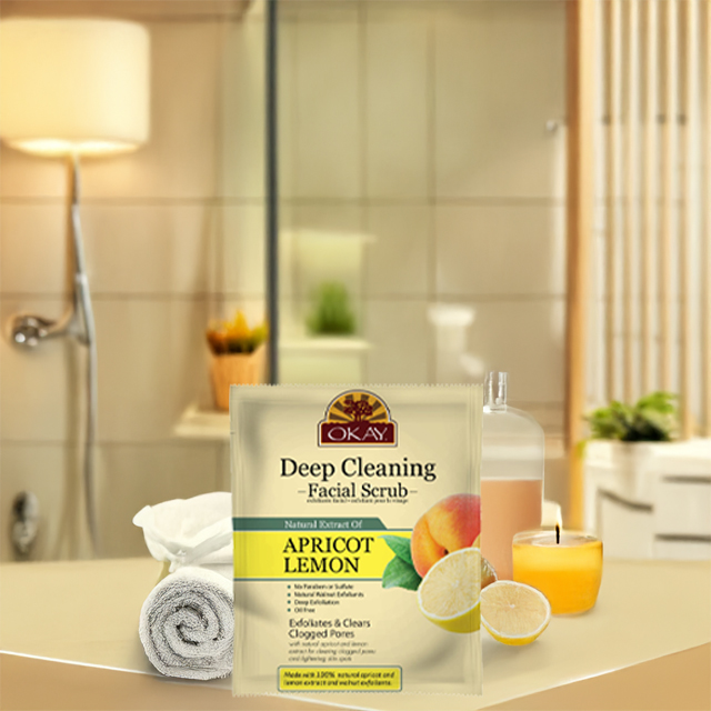 Okay Pure Deep Cleaning Facial Scrub Apricot Lemon 170g