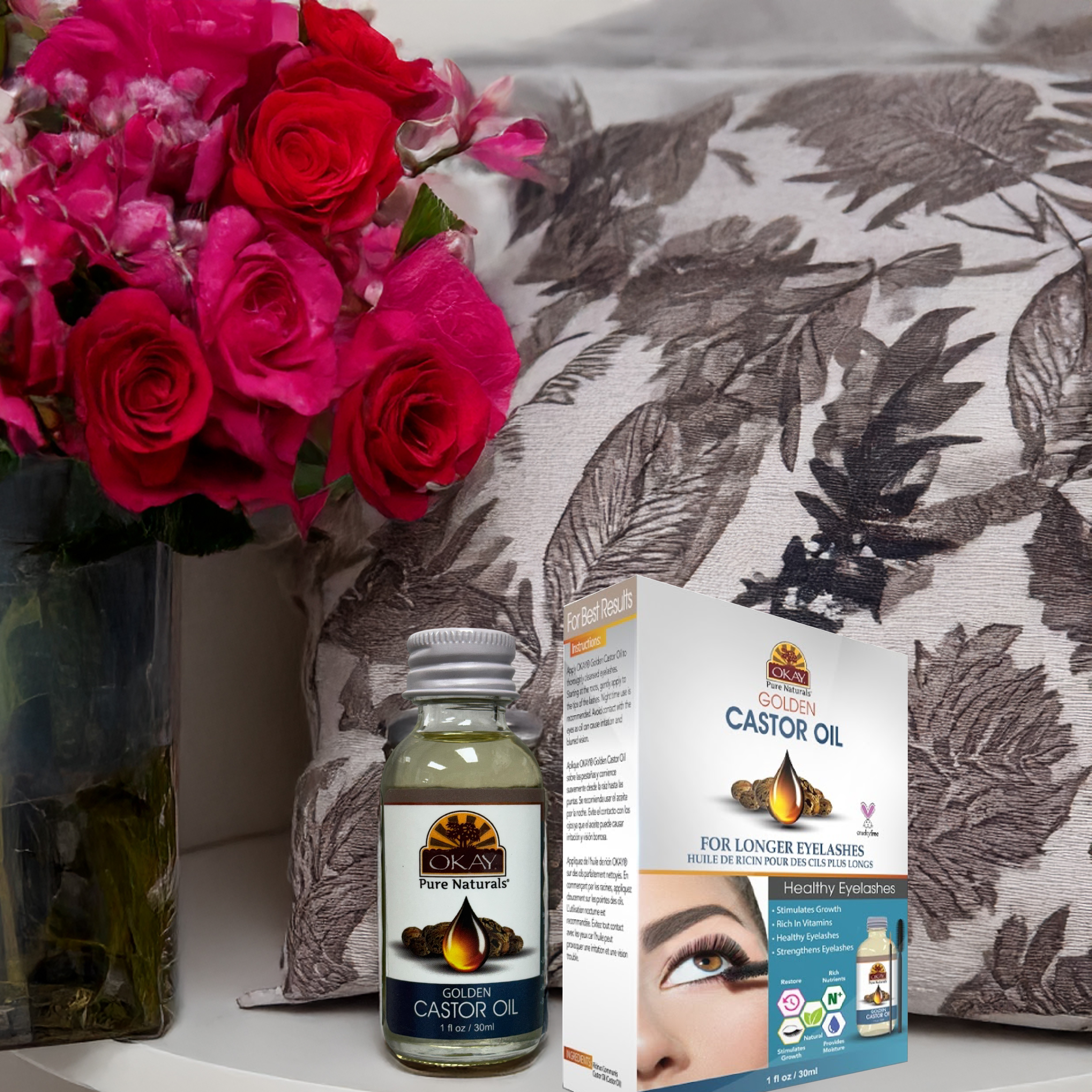 Okay Pure Golden Castor Oil For Longer Eyelashes 30ml