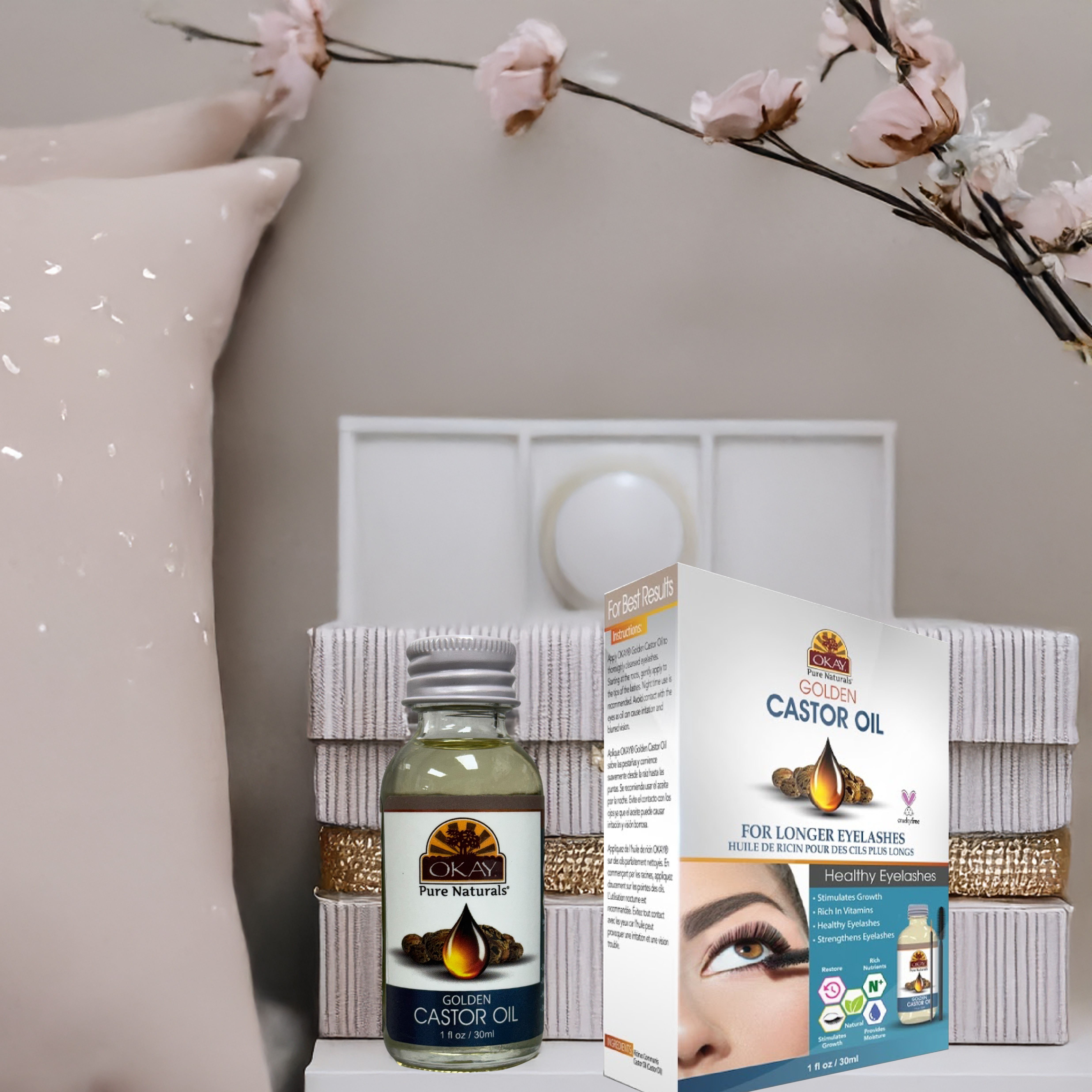 Okay Pure Golden Castor Oil For Longer Eyelashes 30ml