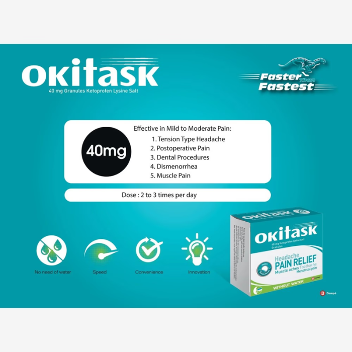 Okitask 40MG Granules Sachet 20s