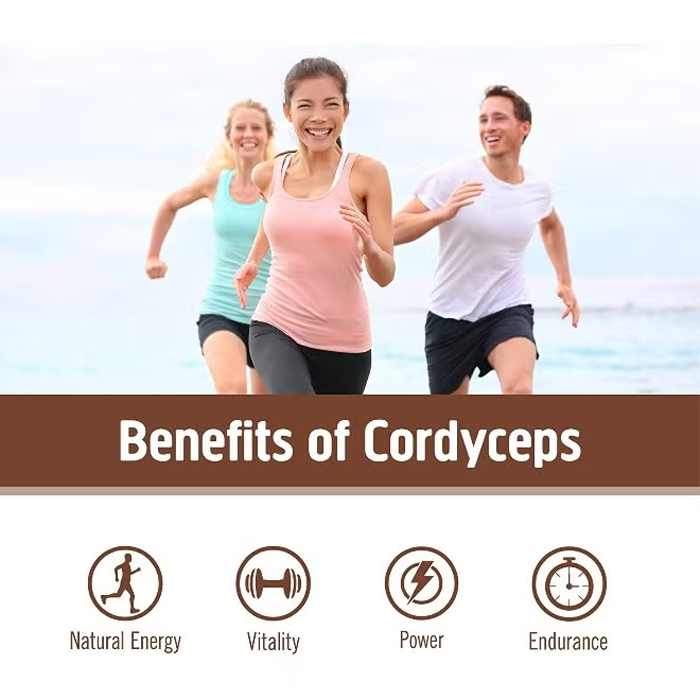مسحوق فطر عضوي من Om Cordyceps- وزن 100 جم