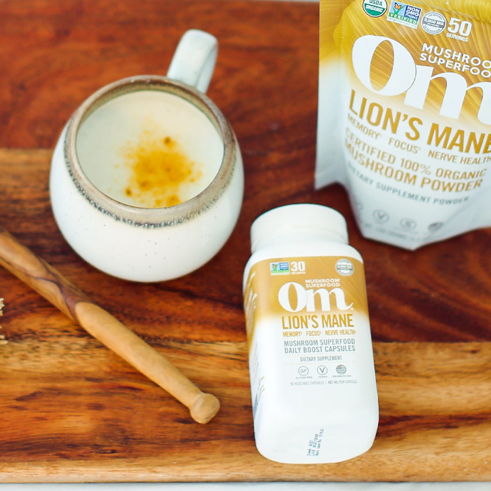 فطر سوبر فود  من Om Lion'S Mane - عدد 90 كبسولة نباتية