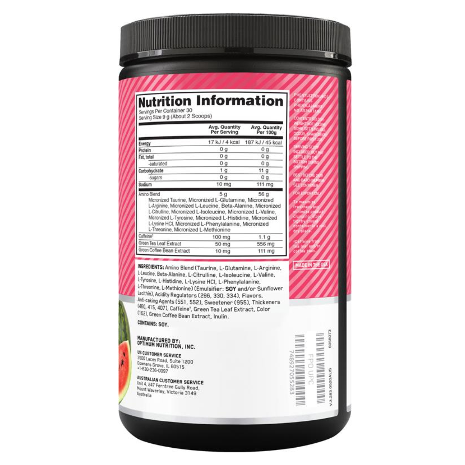 Optimum Nutrition Essential Amino Energy Watermelon 270g