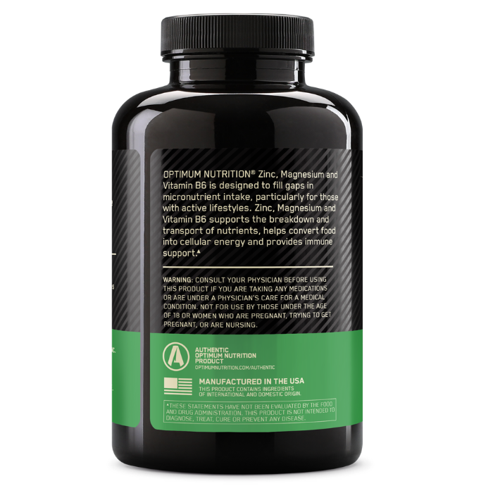 Optimum Nutrition Zinc Magnesium Aspartate Capsules, 180 Count