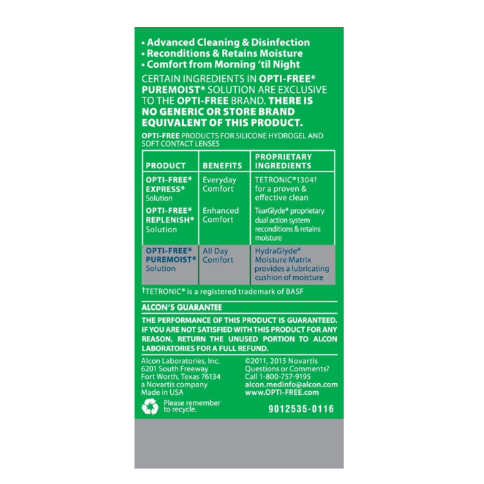 Opti-Free Puremoist Multi-Purpose Solution 120ml