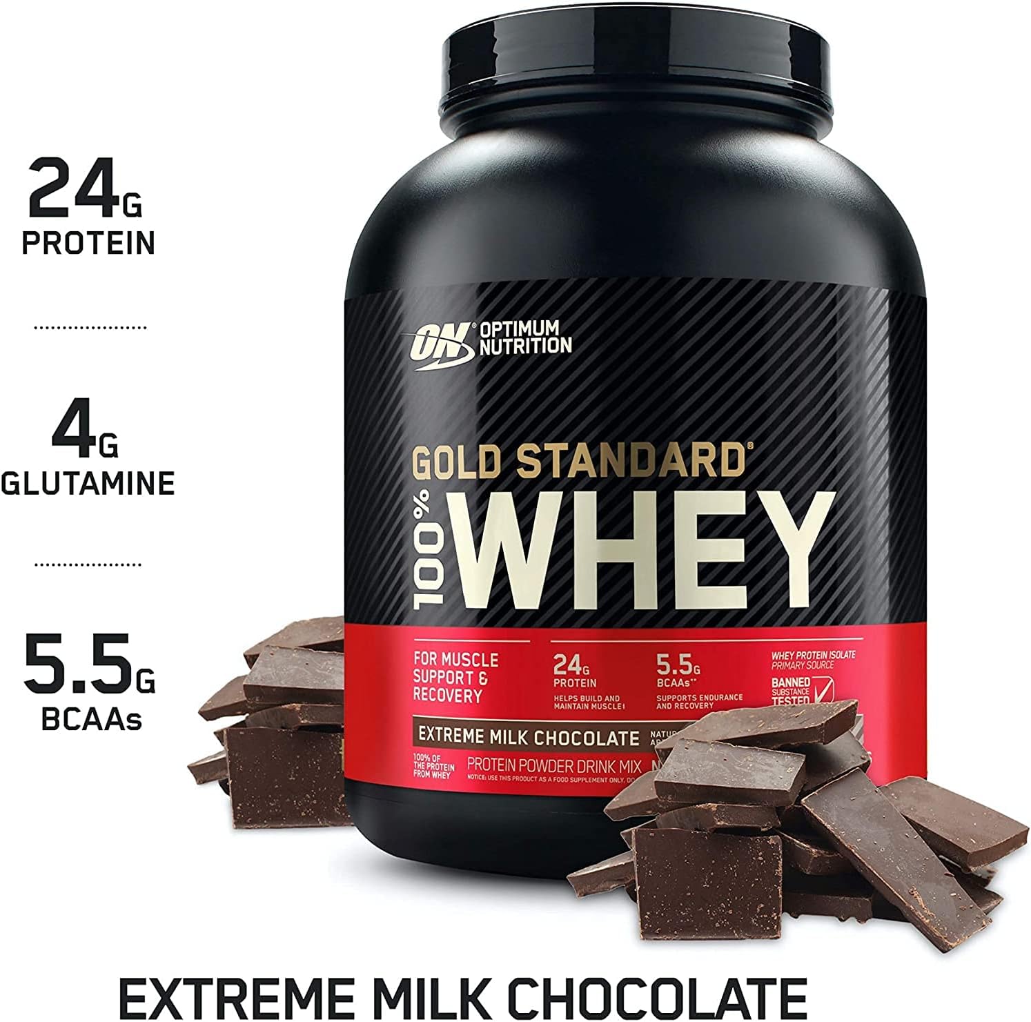 Optimum Nutrition 100% Gold Standard Whey  Extreme Milk Chocolate 5lb