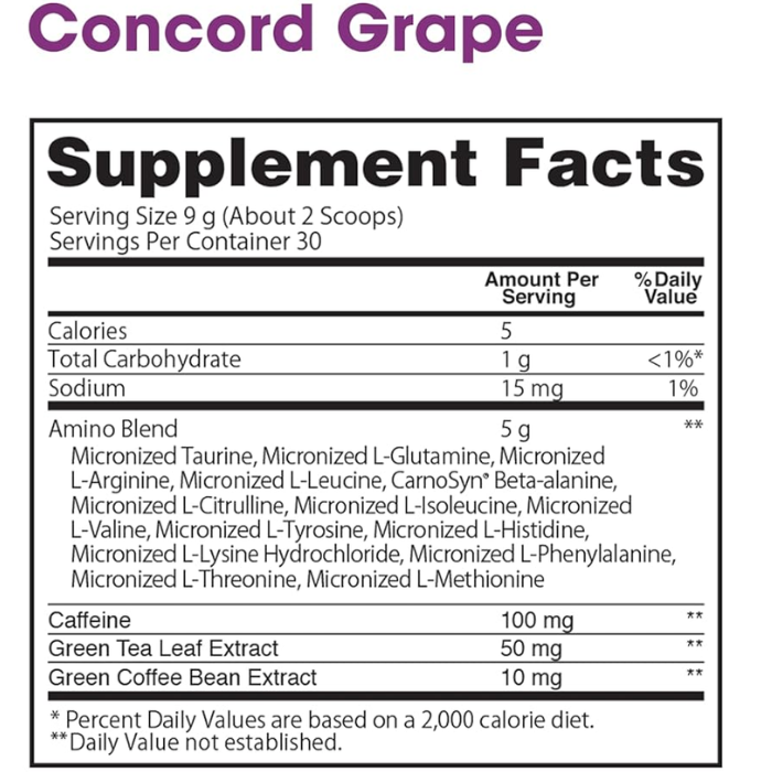 Optimum Nutrition Amino Energy Concord Grape Flavour 30 Servings