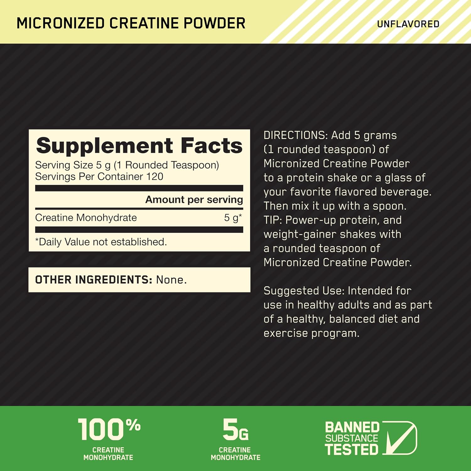 Optimum Nutrition Creatine Powder 600g