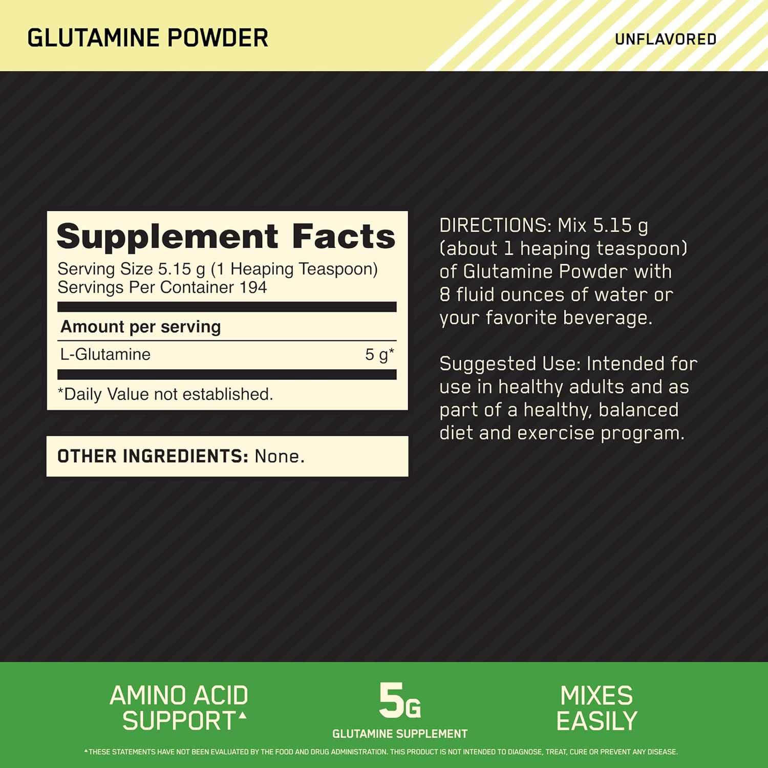 Optimum Nutrition Glutamine Powder 1000g