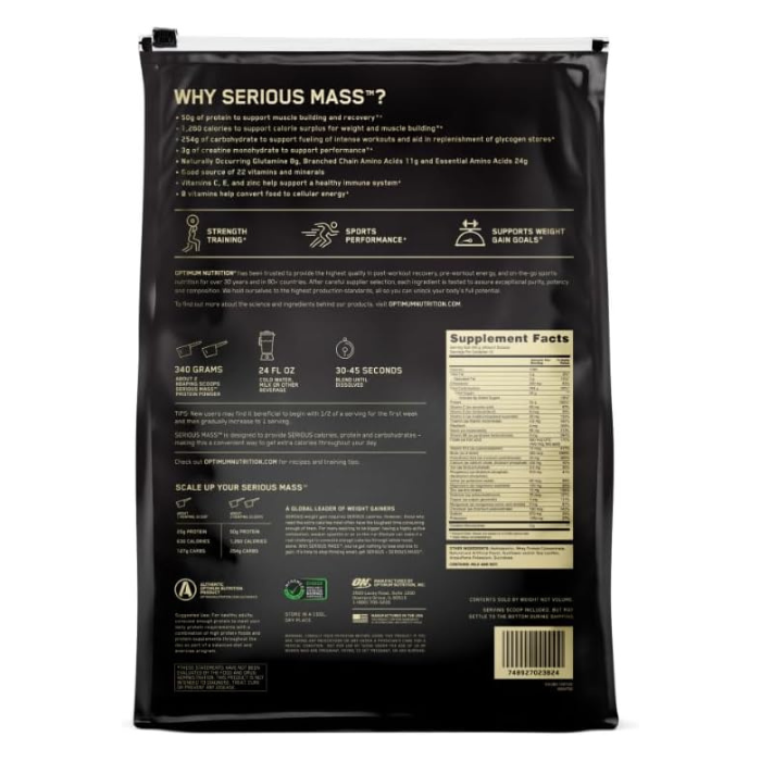 Optimum Nutrition Serious Mass Banana 12 Lb
