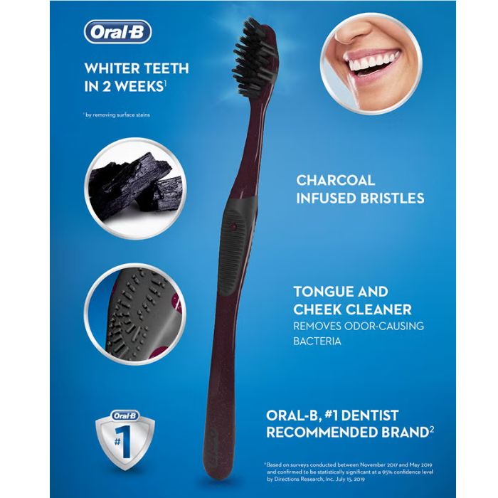 Oral-B Whitening Therapy Charcoal 35 Toothbrush Soft 1+1 PROMO