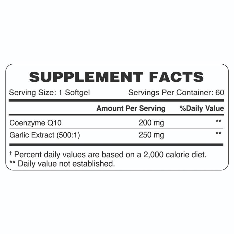Organic Earth CoQ10 + Garlic, Heart Health, Circulation & Energy Support, 60 Softgels