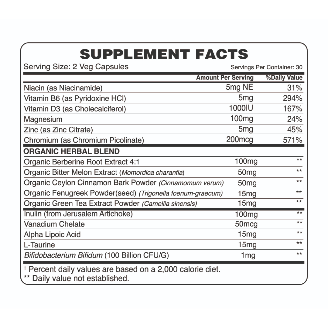 Organic Earth Glucose Factor V-Capsules 60s