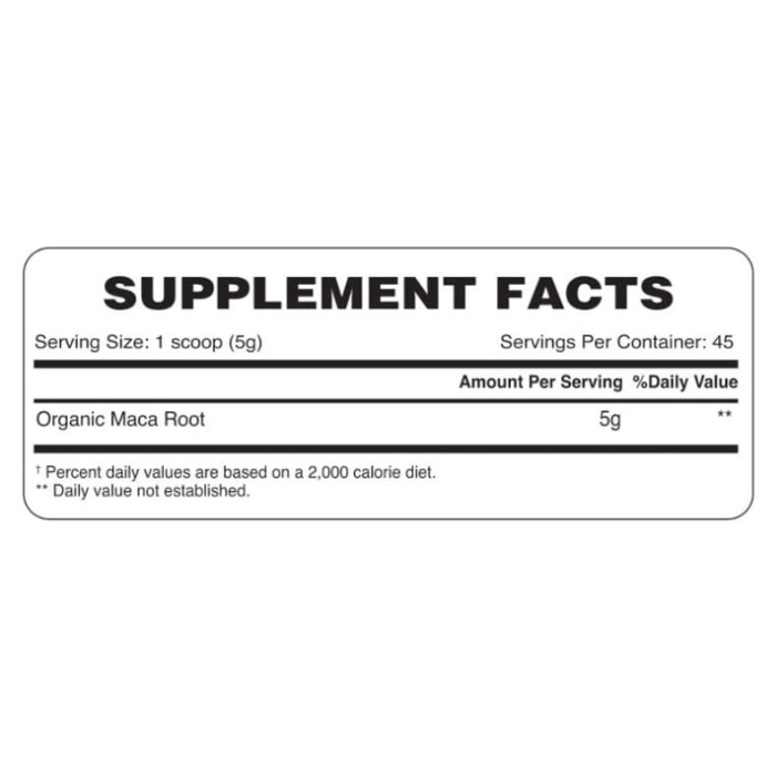 Organic Earth Maca Root Powder for Energy and Vitality Support, 227g
