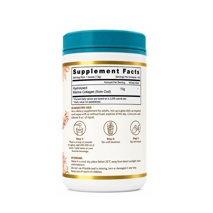 Organic Earth Marine Collagen Unflavoured Powder 7 oz 227312