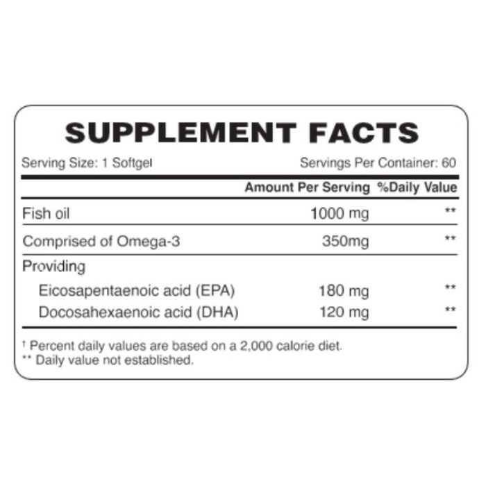 أورغانيك إيرث أوميغا-3 زيت السمك 1000 ملغ، EPA & DHA لصحة القلب والدماغ والمفاصل، 60 سوفتجيل
