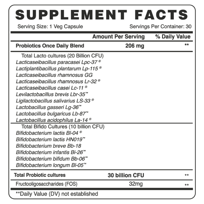 Organic Earth Probiotics Once Daily Veg Capsules 30s