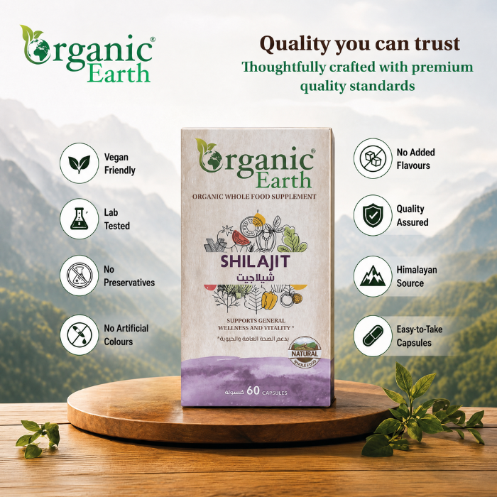 Organic Earth Shilajit 250mg Capsules 60s