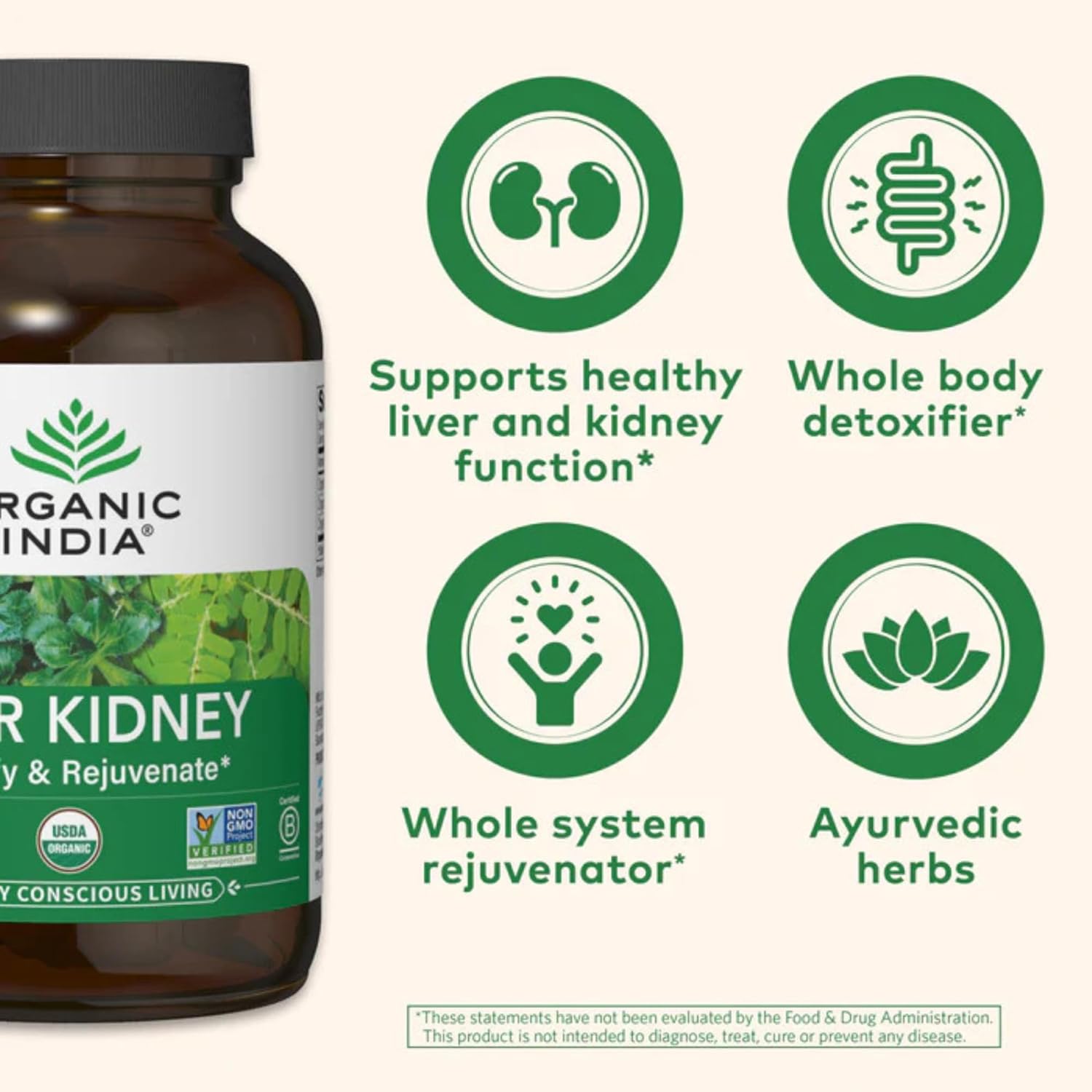Organic India LKC Liver Kidney Care Veg Capsules 90s