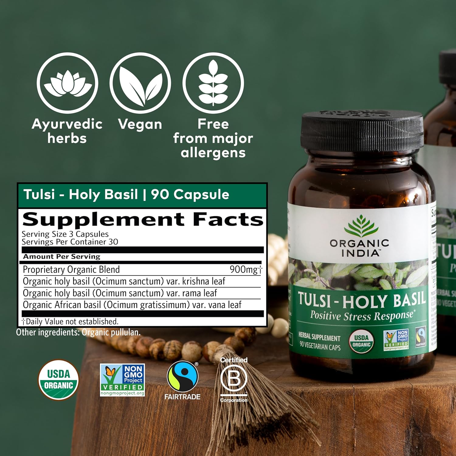 Organic India Tulsi - Holy Basil 90 Capsules
