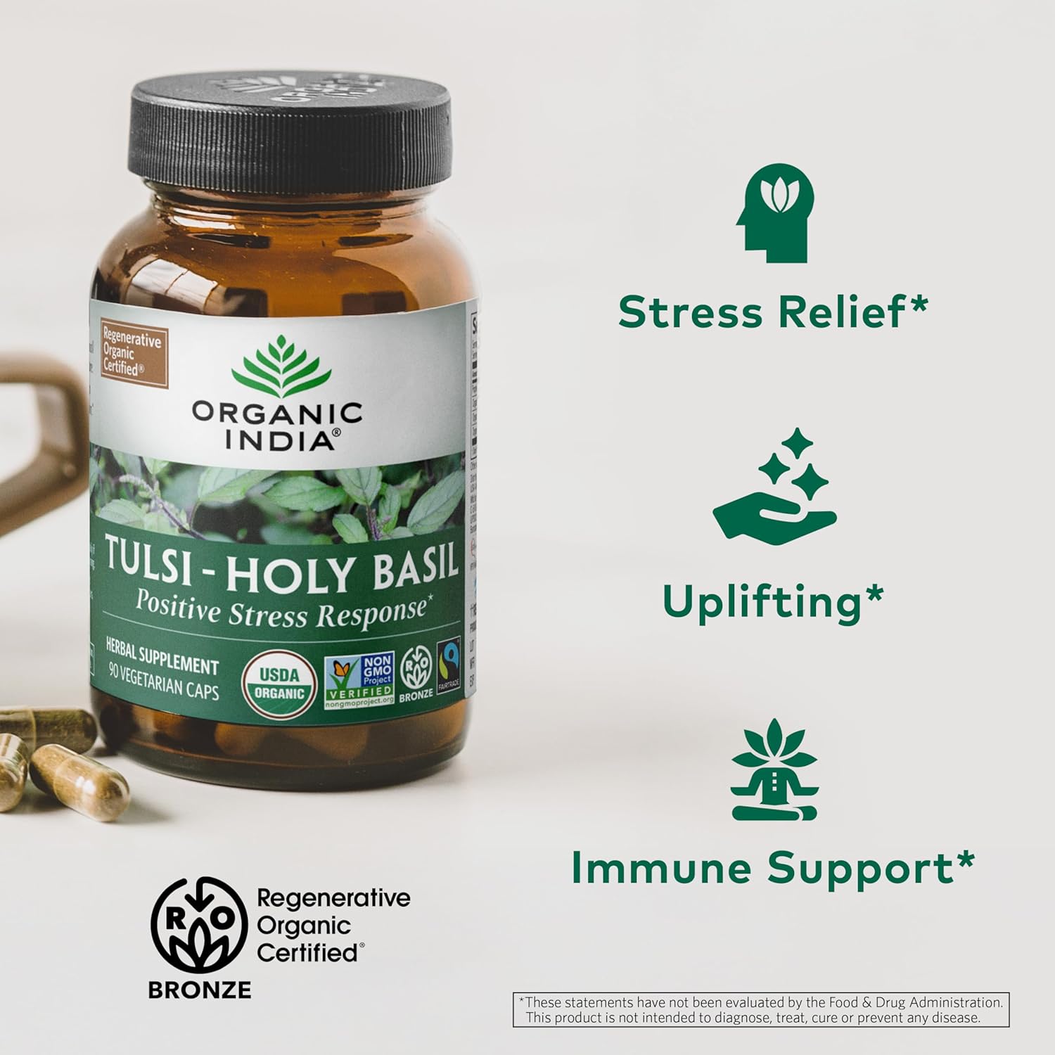 Organic India Tulsi - Holy Basil 90 Capsules