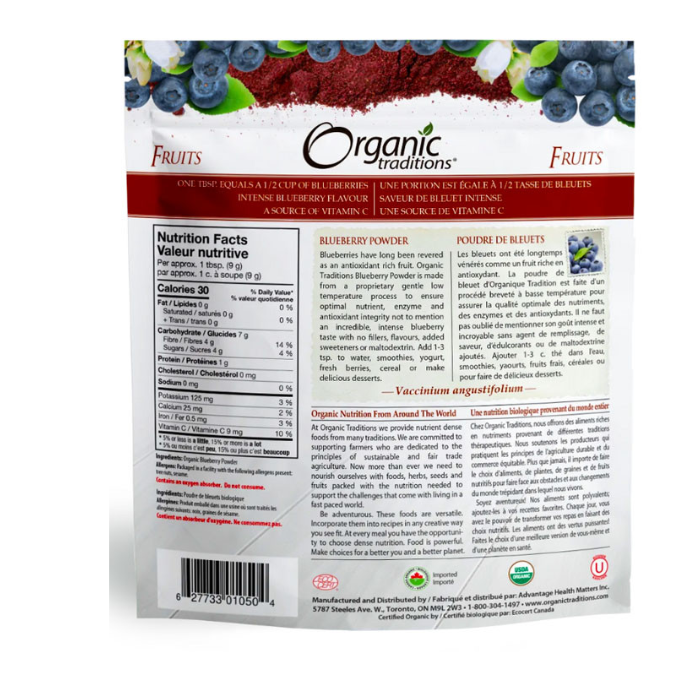 Organic Traditions Blueberry Powder 100 g