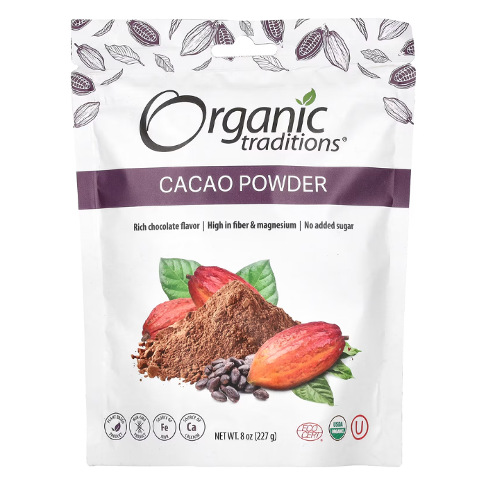 مسحوق الكاكاو من Organic Traditions - وزن 227 جم