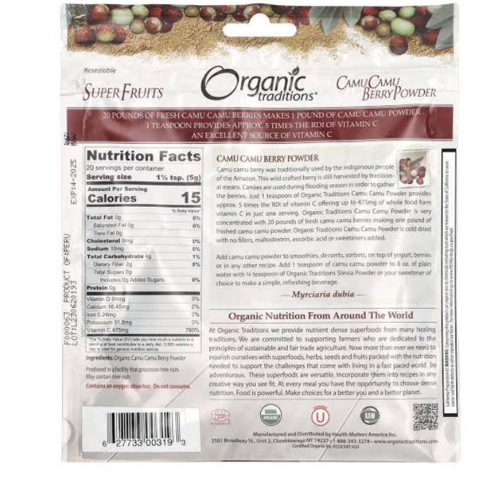 Organic Traditions Camu Camu Berry Powder 100g