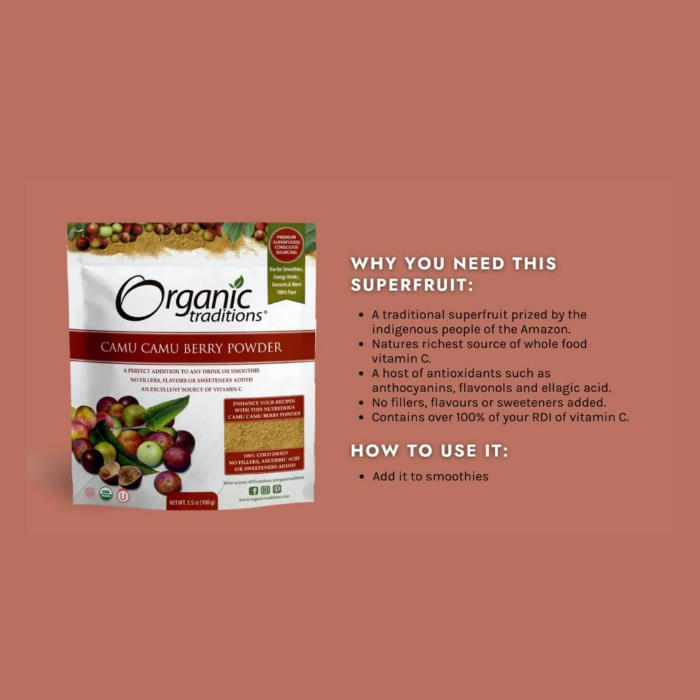 Organic Traditions Camu Camu Berry Powder 100g