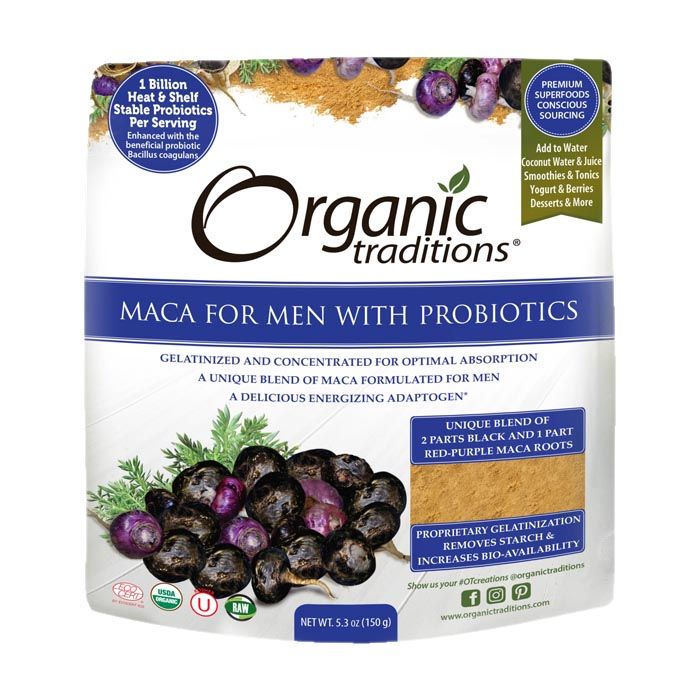 Organic Traditions Maca Men's With Probiotics Powder 150g