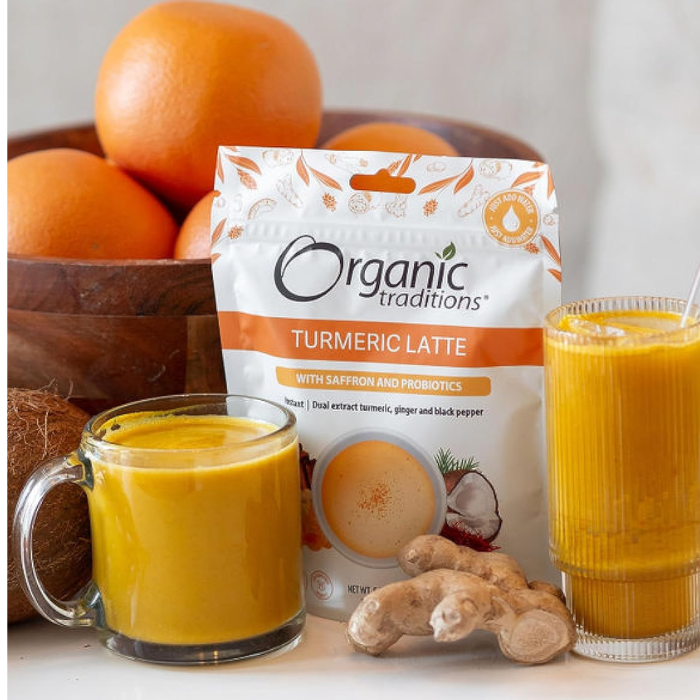 Organic Traditions Turmeric Latte With Saffron & Probiotics 150g