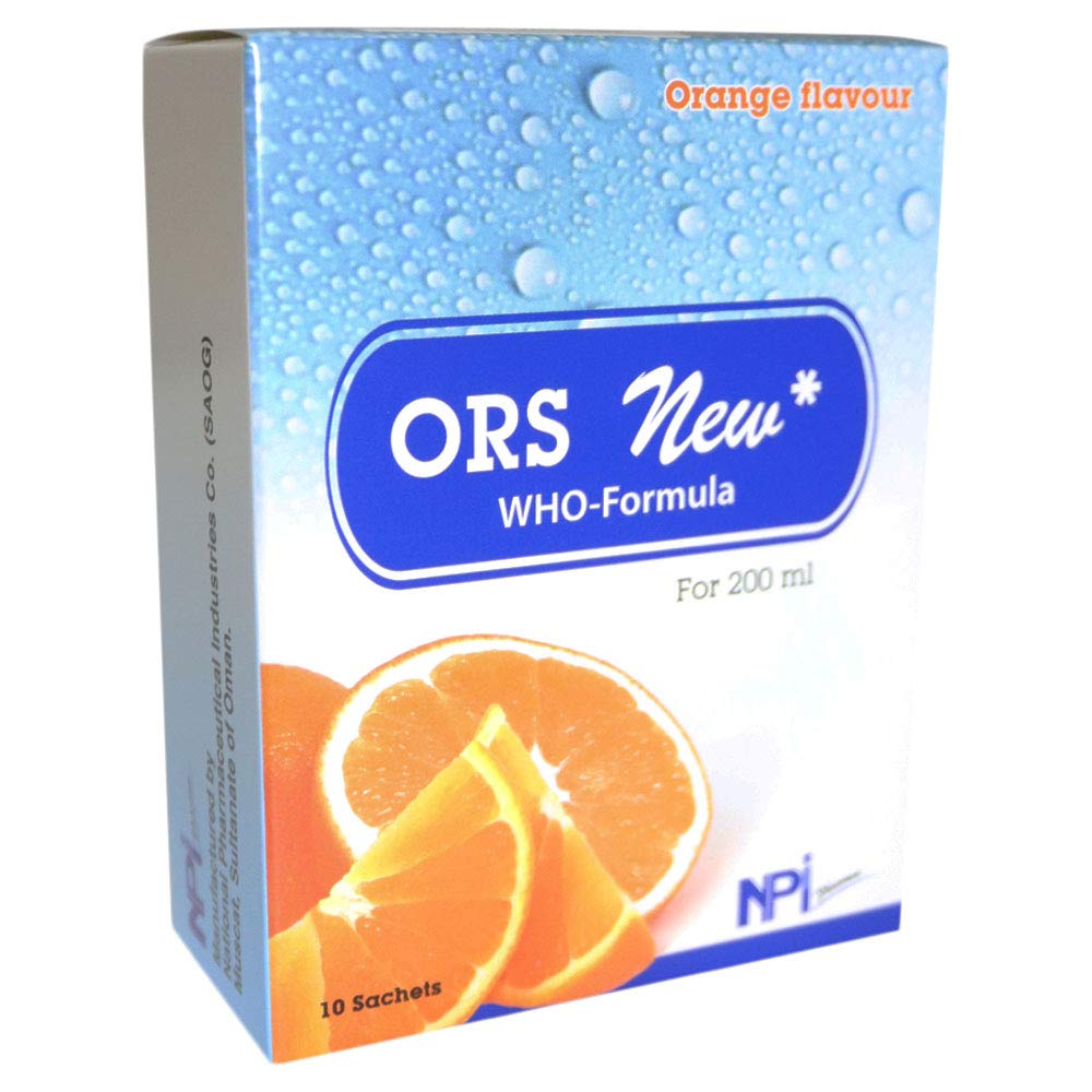 ORS New Orange Flavour Powder 10 Sachets