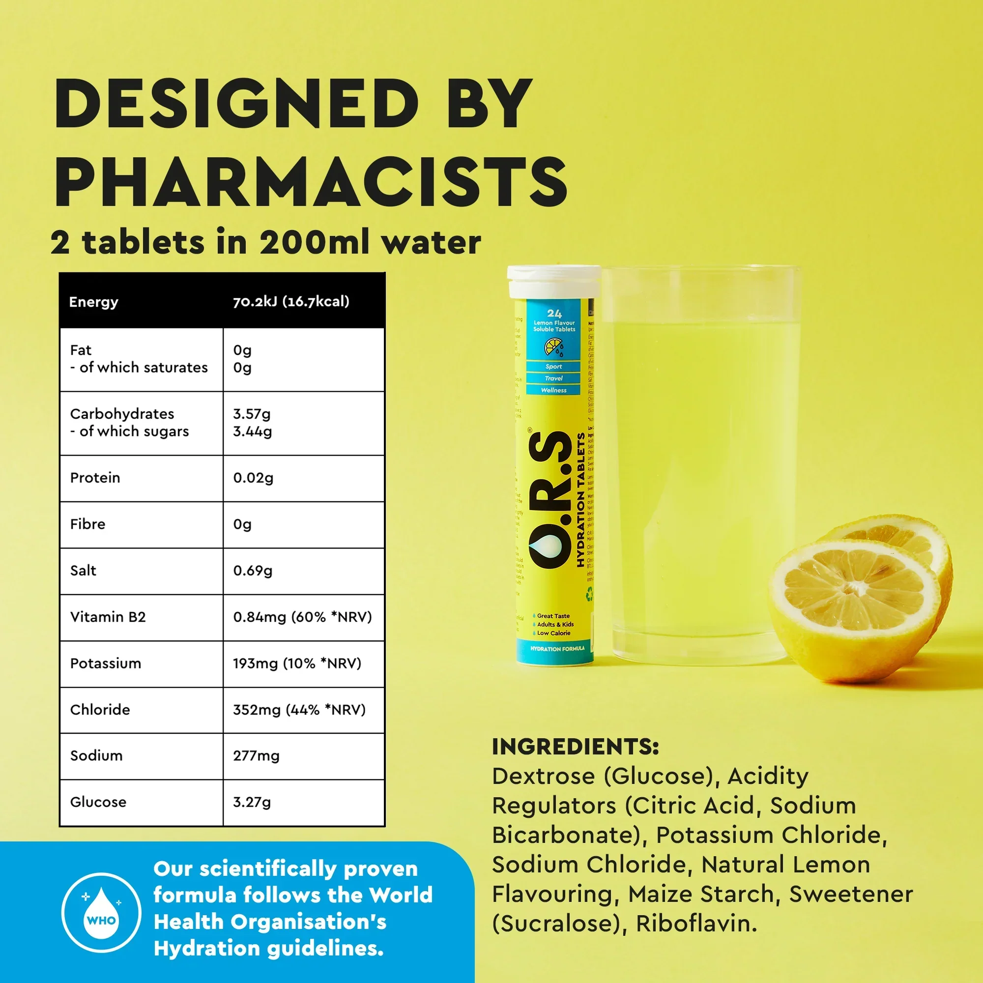 ORS Soluble Tablets 24's Lemon