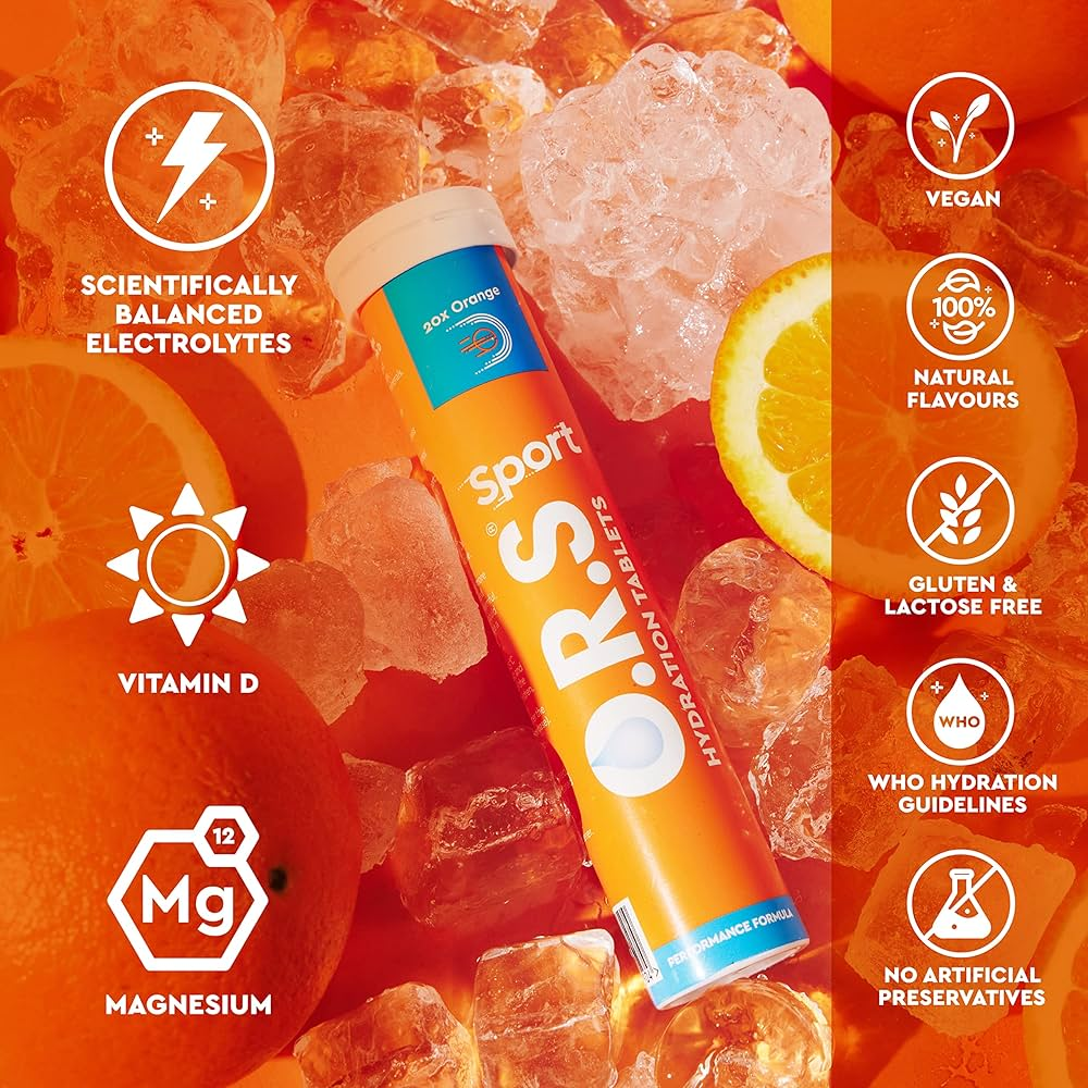 ORS Sport Hydration Soluble Tablet 20's Orange