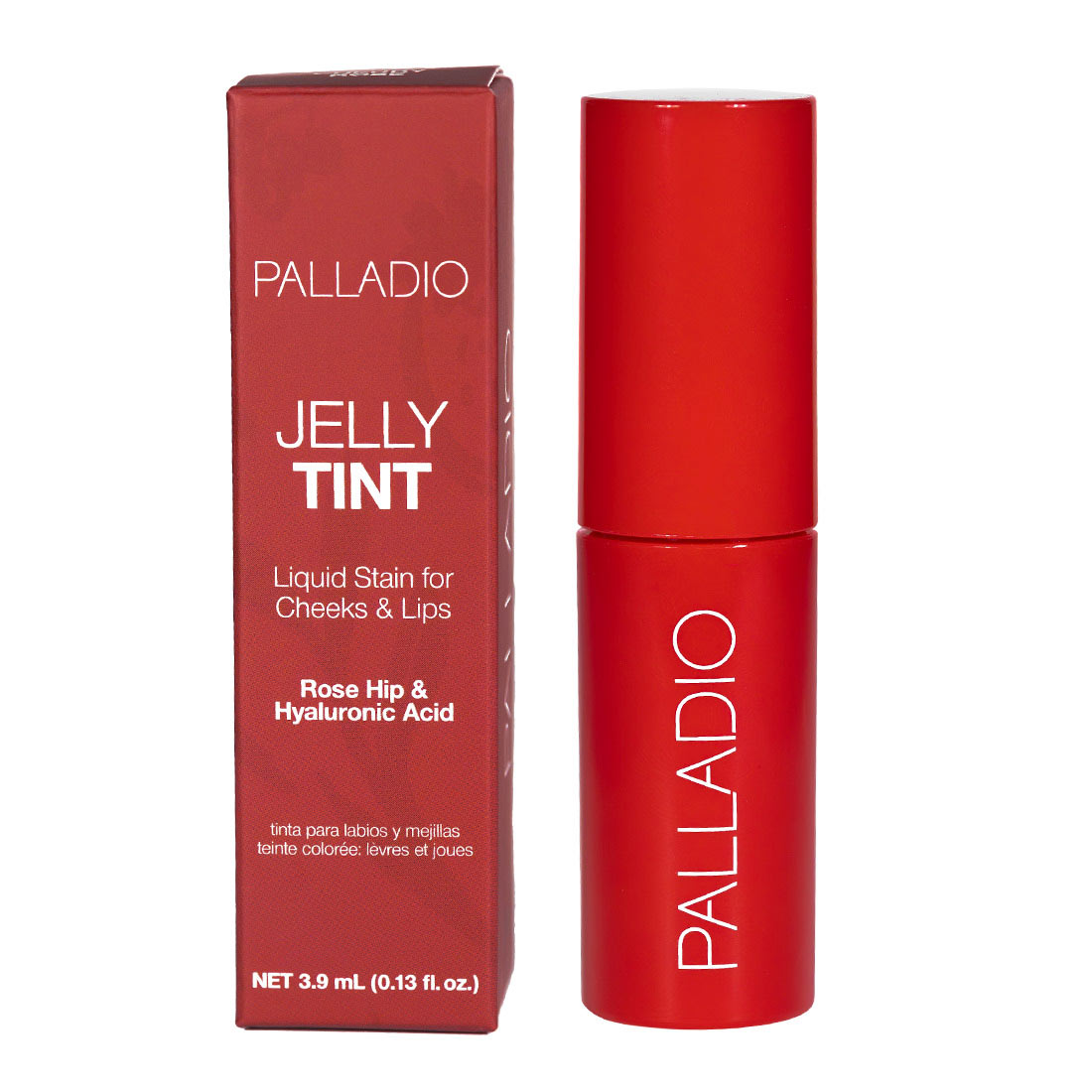 Palladio Jelly Tint Cheeks & Lips Cherry Rose with Rose Hip and Hyaluronic Acid, 3.9ml