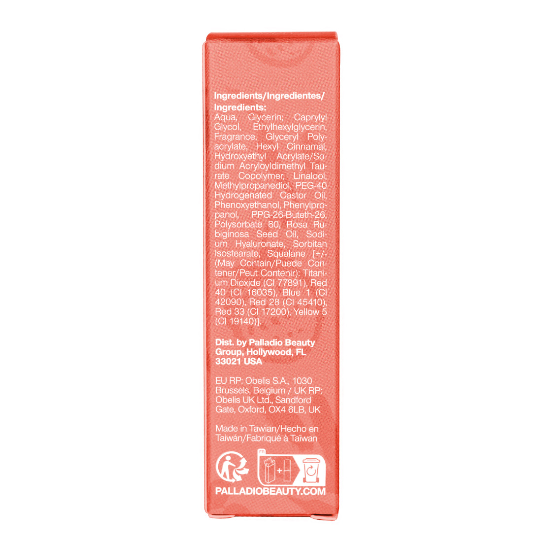 Palladio Jelly Tint Cheeks & Lips Nude Berry with Rose Hip and Hyaluronic Acid, 3.9ml